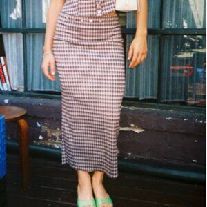 Sammy Skirt Lisa Says Gah Cocoa Plaid - SMALL